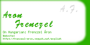 aron frenczel business card